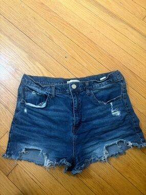 SO Dark Blue Distressed Denim Jean Shorts